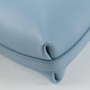 Salvatore Ferragamo Gancini Shoulder Bag Leather Light Blue Gold Auth 135930M-14