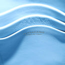 Salvatore Ferragamo Gancini Shoulder Bag Leather Light Blue Gold Auth 135930M-16