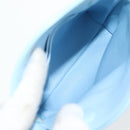 Salvatore Ferragamo Gancini Shoulder Bag Leather Light Blue Gold Auth 135930M-17