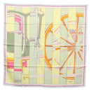 HERMES Carre 90 Scarf ""LA BERLINE BAYADERE"" Silk Light Blue Auth 135933-1