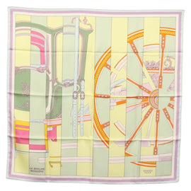 HERMES Carre 90 Scarf ""LA BERLINE BAYADERE"" Silk Light Blue Auth 135933