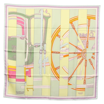 HERMES Carre 90 Scarf ""LA BERLINE BAYADERE"" Silk Light Blue Auth 135933