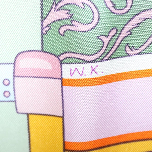 HERMES Carre 90 Scarf ""LA BERLINE BAYADERE"" Silk Light Blue Auth 135933