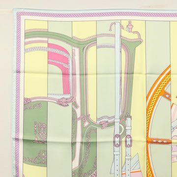 HERMES Carre 90 Scarf ""LA BERLINE BAYADERE"" Silk Light Blue Auth 135933 - 0