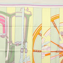 HERMES Carre 90 Scarf ""LA BERLINE BAYADERE"" Silk Light Blue Auth 135933-3