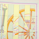 HERMES Carre 90 Scarf ""LA BERLINE BAYADERE"" Silk Light Blue Auth 135933-4