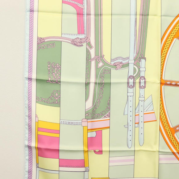 HERMES Carre 90 Scarf ""LA BERLINE BAYADERE"" Silk Light Blue Auth 135933