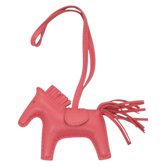 HERMES Rodeo Charm PM Charm Leather Pink Auth 135937