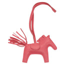 HERMES Rodeo Charm PM Charm Leather Pink Auth 135937-3