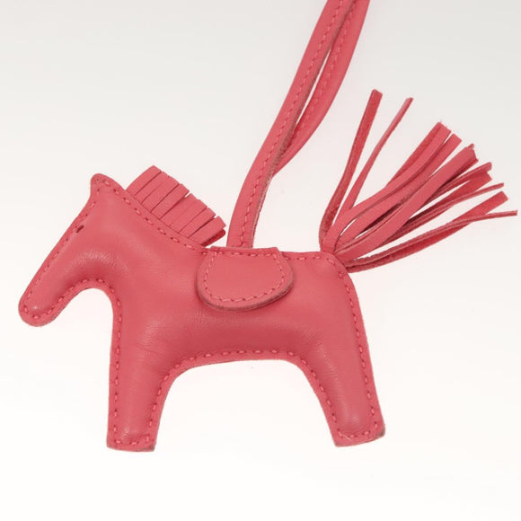 HERMES Rodeo Charm PM Charm Leather Pink Auth 135937