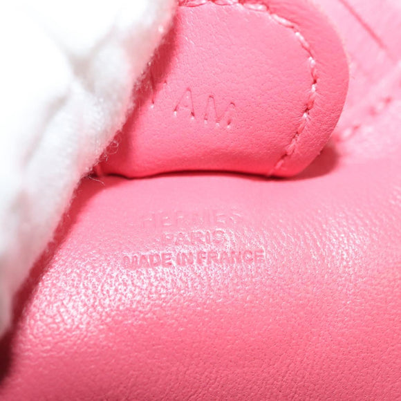 HERMES Rodeo Charm PM Charm Leather Pink Auth 135937