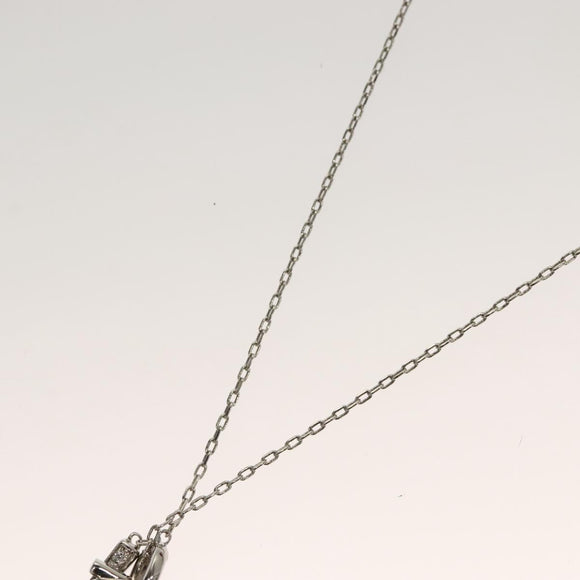 Salvatore Ferragamo Gancini Necklace metal Silver Auth 135938