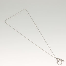 Salvatore Ferragamo Gancini Necklace metal Silver Auth 135938 - 0