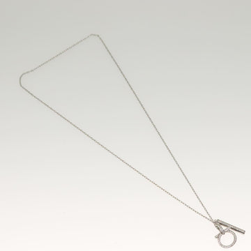 Salvatore Ferragamo Gancini Necklace metal Silver Auth 135938 - 0