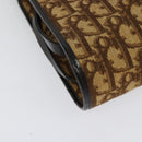 Christian Dior Trotter Canvas Shoulder Bag Brown Gold Auth 135940-13