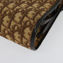 Christian Dior Trotter Canvas Shoulder Bag Brown Gold Auth 135940-14