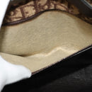 Christian Dior Trotter Canvas Shoulder Bag Brown Gold Auth 135940-20