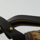 Christian Dior Trotter Canvas Shoulder Bag Brown Gold Auth 135940-9