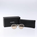 CHANEL Sunglasses plastic Silver CC Auth 135942-12