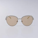 CHANEL Sunglasses plastic Silver CC Auth 135942-2