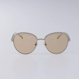CHANEL Sunglasses plastic Silver CC Auth 135942 - 0