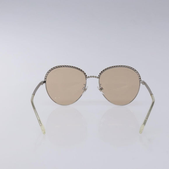 CHANEL Sunglasses plastic Silver CC Auth 135942