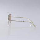 CHANEL Sunglasses plastic Silver CC Auth 135942-4