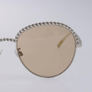 CHANEL Sunglasses plastic Silver CC Auth 135942-7