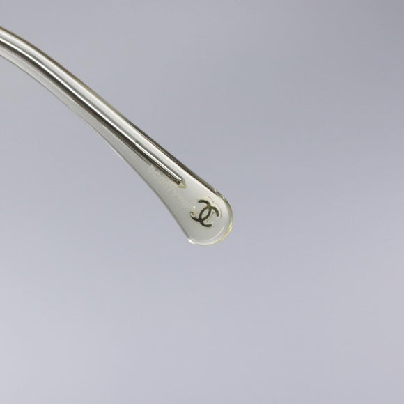 CHANEL Sunglasses plastic Silver CC Auth 135942