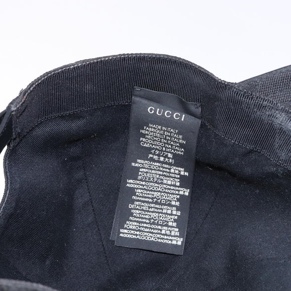 GUCCI Web Sherry Line GG Canvas Cap S Black Red Green 200085 Auth 135944