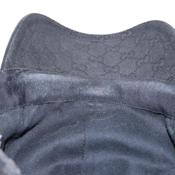 GUCCI Web Sherry Line GG Canvas Cap S Black Red Green 200085 Auth 135944