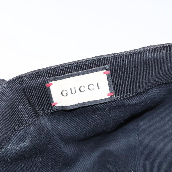 GUCCI Web Sherry Line GG Canvas Cap S Black Red Green 200085 Auth 135944