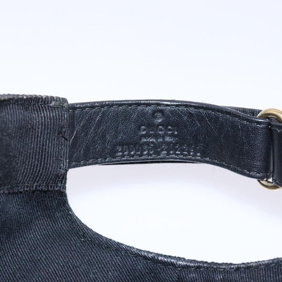 GUCCI Web Sherry Line GG Canvas Cap S Black Red Green 200085 Auth 135944