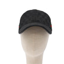 GUCCI Web Sherry Line GG Canvas Cap S Black Red Green 200085 Auth 135944-13