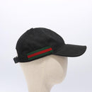 GUCCI Web Sherry Line GG Canvas Cap S Black Red Green 200085 Auth 135944-4