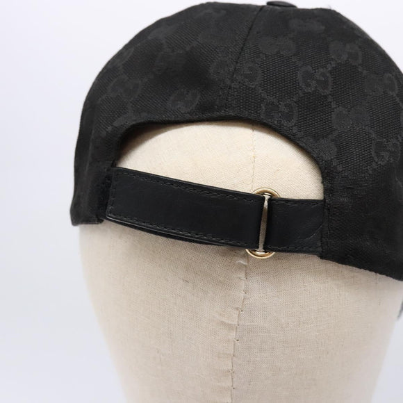 GUCCI Web Sherry Line GG Canvas Cap S Black Red Green 200085 Auth 135944