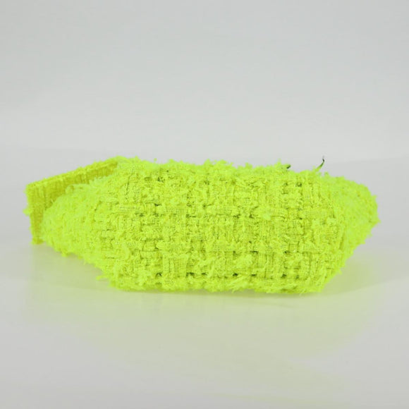 BALENCIAGA Bistro XXS Hand Bag Wool 2way Yellow Silver Auth 135947M