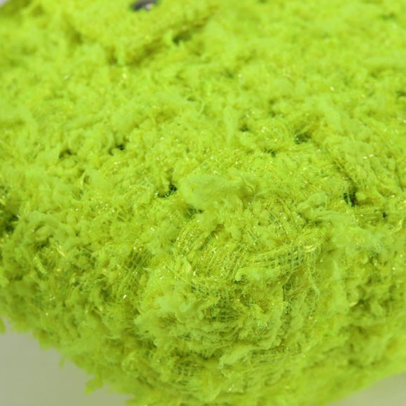 BALENCIAGA Bistro XXS Hand Bag Wool 2way Yellow Silver Auth 135947M