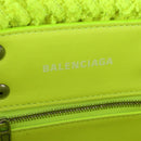 BALENCIAGA Bistro XXS Hand Bag Wool 2way Yellow Silver Auth 135947M-21