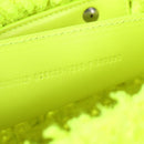 BALENCIAGA Bistro XXS Hand Bag Wool 2way Yellow Silver Auth 135947M-11