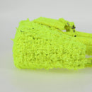 BALENCIAGA Bistro XXS Hand Bag Wool 2way Yellow Silver Auth 135947M-5