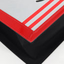 CHANEL Mademoiselle Choco Bar line Tote Bag Leather Red CC Auth 135950V-16