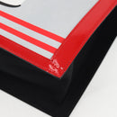 CHANEL Mademoiselle Choco Bar line Tote Bag Leather Red CC Auth 135950V-17