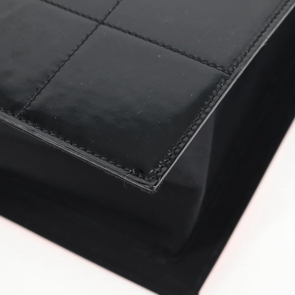 CHANEL Mademoiselle Choco Bar line Tote Bag Leather Red CC Auth 135950V