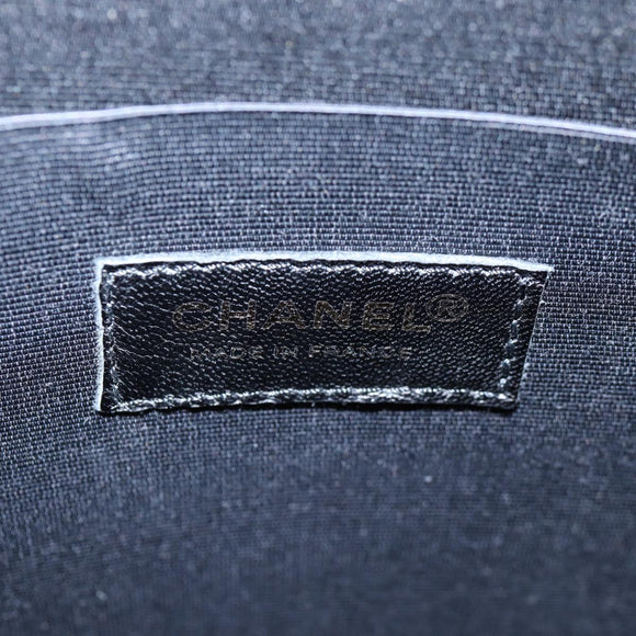 CHANEL Mademoiselle Choco Bar line Tote Bag Leather Red CC Auth 135950V