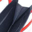 CHANEL Mademoiselle Choco Bar line Tote Bag Leather Red CC Auth 135950V-24