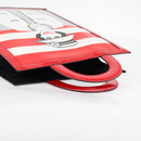 CHANEL Mademoiselle Choco Bar line Tote Bag Leather Red CC Auth 135950V-7