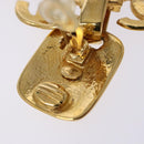 CHANEL COCO Mark Earring Metal Gold CC Auth 135951V-9