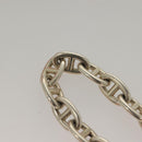 HERMES Chene Dunkle MM Bracelet Ag925 17 Links Silver Auth 135953V-5