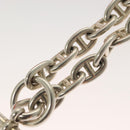 HERMES Chene Dunkle MM Bracelet Ag925 17 Links Silver Auth 135953SM-7